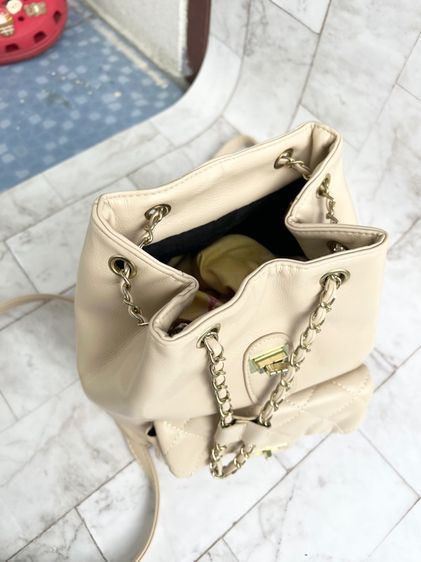 กระเป๋าแฟชั่น หนังนิ่ม สีครีม รูปที่ 2