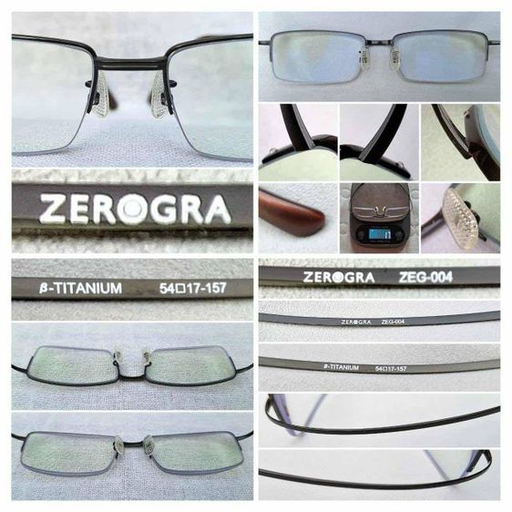 แว่นสายตาอเมริกันแคลิฟอร์เนียนสายพันธุ์ซาบาเอะ ZEROGRA กรอบเบต้าไทเทเนียม เลนส์บลูโพรเทค มัลติโค้ท ค่าสายตายาว 300...Authentic ZEROGRA Handcrafted in Sabae Japan
 รูปที่ 5