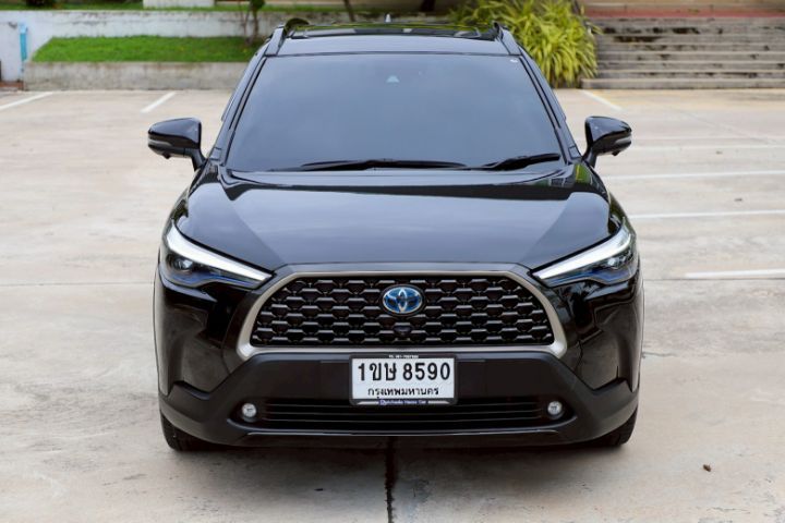 Toyota Corolla Cross 2021 1.8 Hybrid Premium Safety Utility-car ไฮบริด ไม่ติดแก๊ส เกียร์อัตโนมัติ ดำ รูปที่ 3