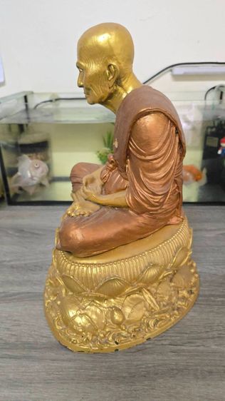 หลวงปู่ทวดฐานปูปลา เนื้อทองเหลือง สูง 14 นิ้วครึ่ง รูปที่ 3