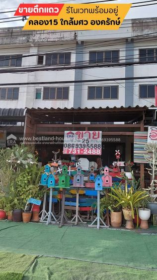 ขายอาคารพาณิชย์ 3 ชั้น คลอง15 ใกล้มศว องครักษ์ ถนนรังสิต-นครนายก พื้นที่ 25 ตรว.