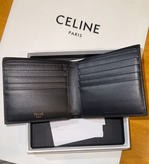 Used Celine 8 cards  wallet short black canvas รูปที่ 6