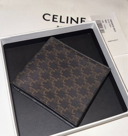 Used Celine 8 cards  wallet short black canvas รูปที่ 2
