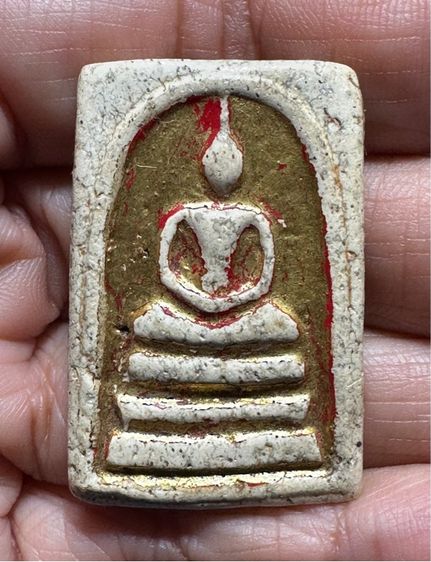 🙏ชิ้นส่วนพระสมเด็จ เนื้อก้นครกแก่มวลสาร🙏พระสมเด็จลงชาด ทอง องค์ละ1250 รูปที่ 9