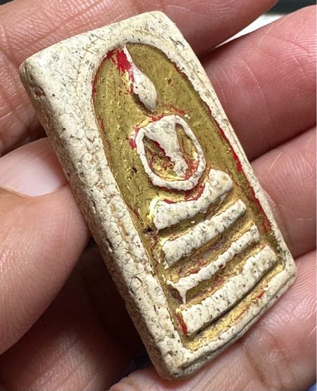 🙏ชิ้นส่วนพระสมเด็จ เนื้อก้นครกแก่มวลสาร🙏พระสมเด็จลงชาด ทอง องค์ละ1250 รูปที่ 12