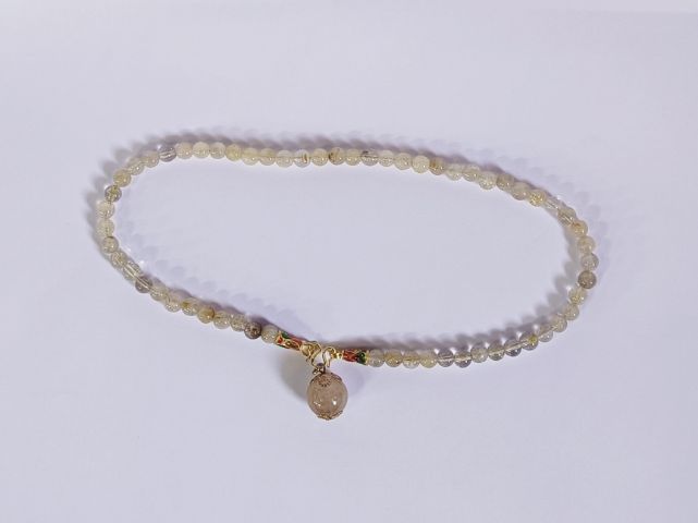 สร้อยคอไหมทองแท้พร้อมจี้ไหมทอง รูปที่ 2