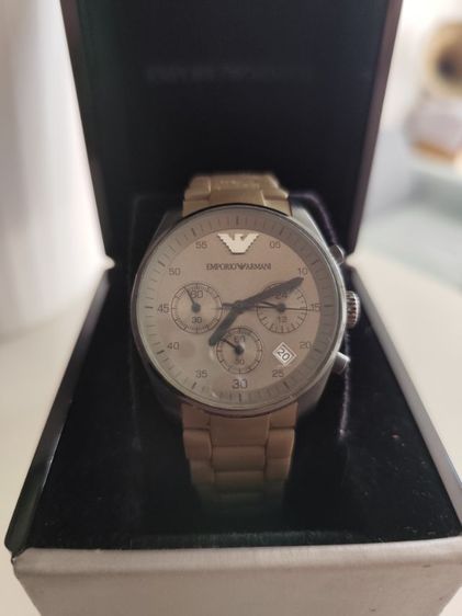 เขียว นาฬิกา EMPORIO ARMANI มือสองขายตามสภาพไม่เดิน(ถ่านหมด)ขอคนรับได้