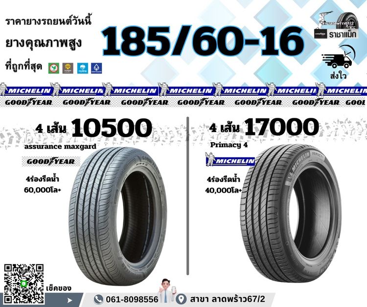 เช็คราคา ยางมิชลิน ขอบ15 -16 ถูกสุด รูปที่ 6