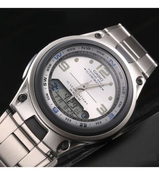 Casio Outgear นาฬิกาข้อมือผู้ชาย สีเงิน สายสแตนเลส รุ่น AW-82D-7AVDF รูปที่ 2