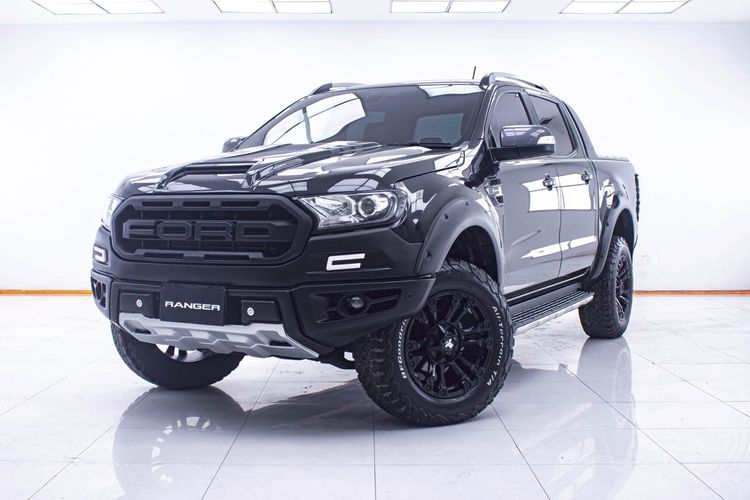 Ford Ranger 2020 2.0 Turbo Hi-Rider Wildtrak Pickup ดีเซล ไม่ติดแก๊ส เกียร์ธรรมดา ดำ