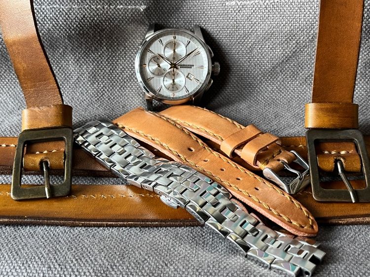 รับเทรด Hamilton Jazzmaster Automatic Chronograph สาย 2เส้น 2สไตล์ รูปที่ 6