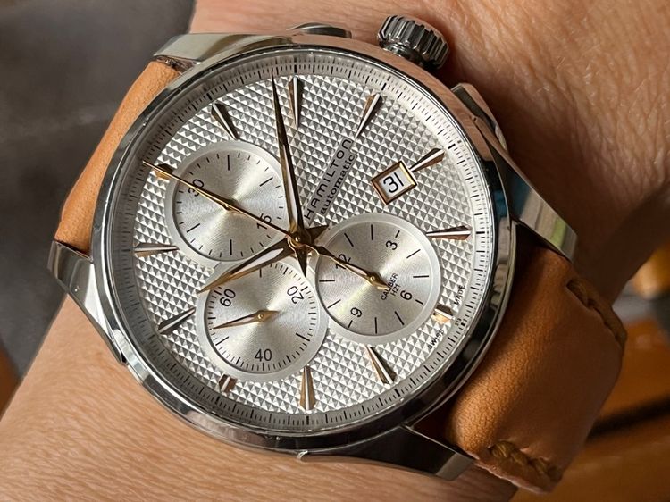 รับเทรด Hamilton Jazzmaster Automatic Chronograph สาย 2เส้น 2สไตล์ รูปที่ 13