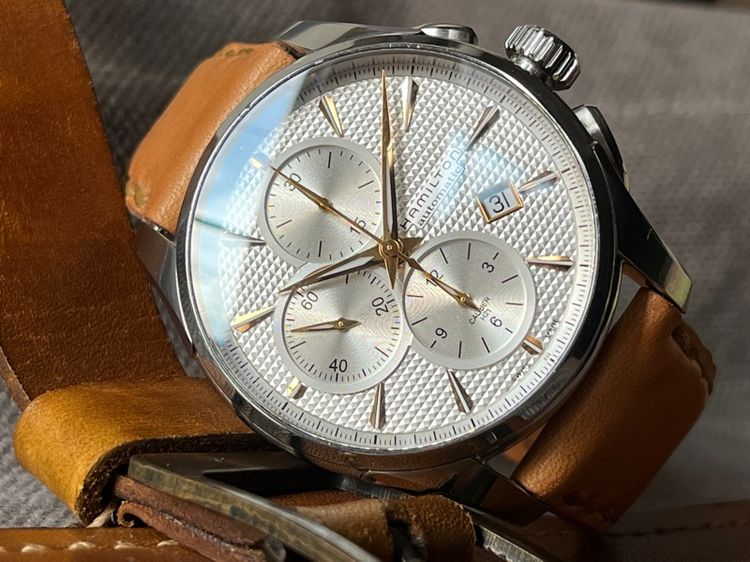 รับเทรด Hamilton Jazzmaster Automatic Chronograph สาย 2เส้น 2สไตล์ รูปที่ 8
