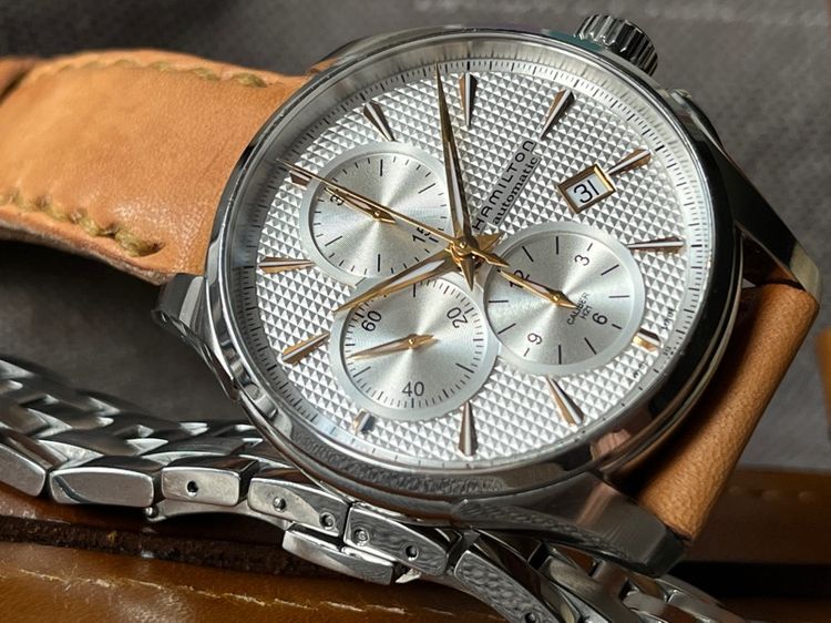 รับเทรด Hamilton Jazzmaster Automatic Chronograph สาย 2เส้น 2สไตล์ รูปที่ 10