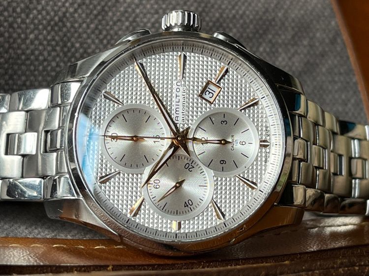 รับเทรด Hamilton Jazzmaster Automatic Chronograph สาย 2เส้น 2สไตล์ รูปที่ 4