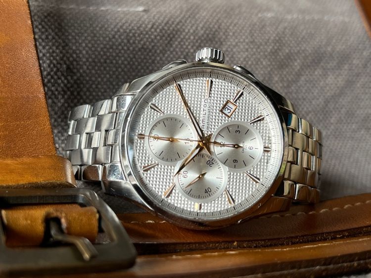 รับเทรด Hamilton Jazzmaster Automatic Chronograph สาย 2เส้น 2สไตล์ รูปที่ 3