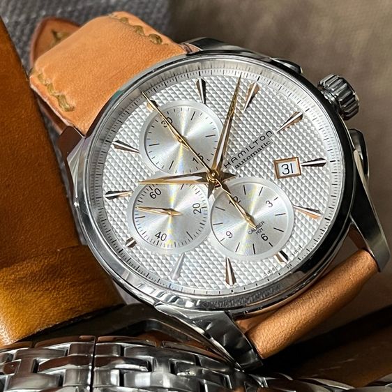 รับเทรด Hamilton Jazzmaster Automatic Chronograph สาย 2เส้น 2สไตล์ รูปที่ 15