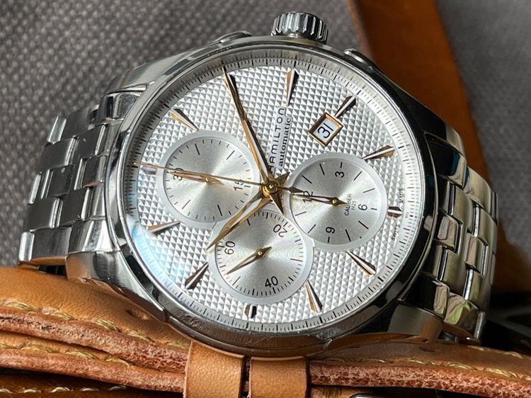 รับเทรด Hamilton Jazzmaster Automatic Chronograph สาย 2เส้น 2สไตล์ รูปที่ 17