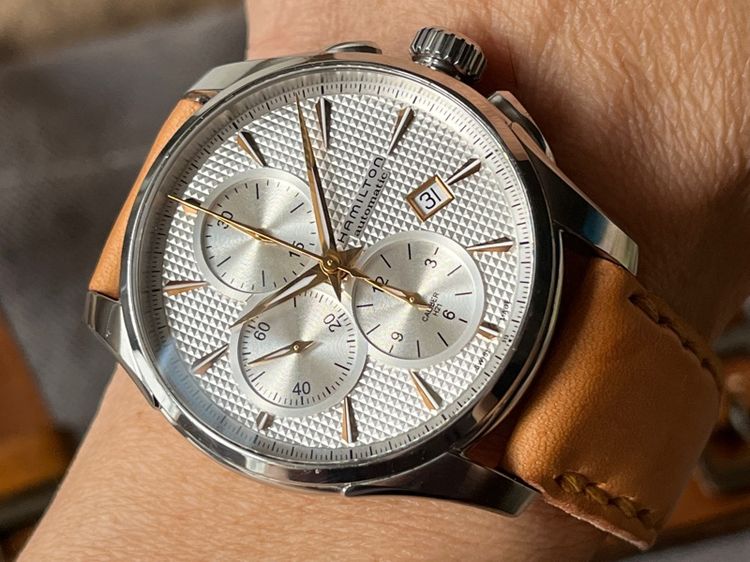 รับเทรด Hamilton Jazzmaster Automatic Chronograph สาย 2เส้น 2สไตล์ รูปที่ 12