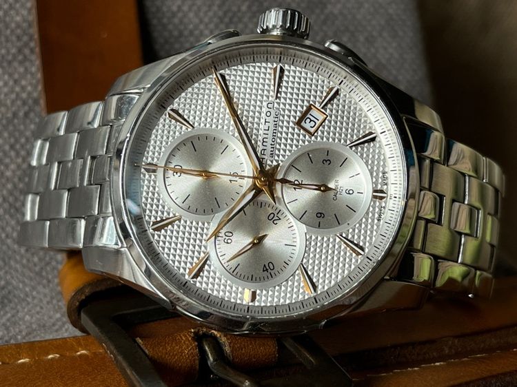 รับเทรด Hamilton Jazzmaster Automatic Chronograph สาย 2เส้น 2สไตล์