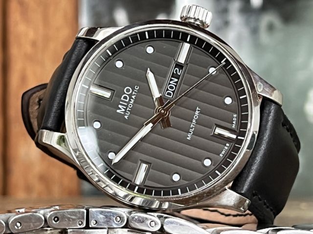 Mido Multifory Automatic Gray Dial สาย 2เส้น 2สไตล์ กล่องใบครบ รูปที่ 8
