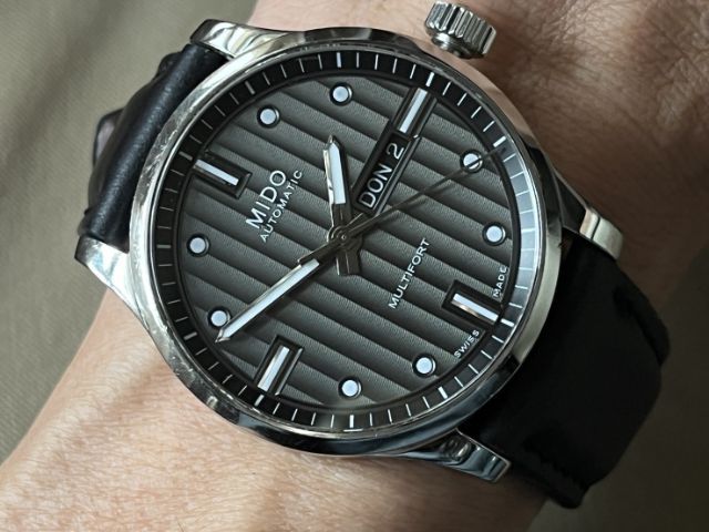 Mido Multifory Automatic Gray Dial สาย 2เส้น 2สไตล์ กล่องใบครบ รูปที่ 7