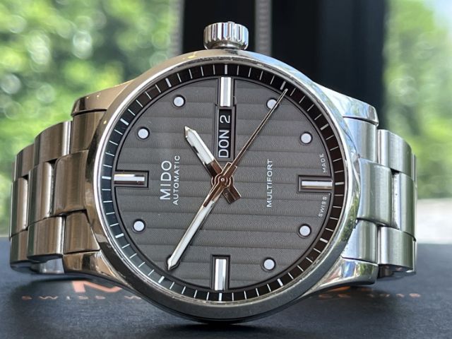 Mido Multifory Automatic Gray Dial สาย 2เส้น 2สไตล์ กล่องใบครบ รูปที่ 4