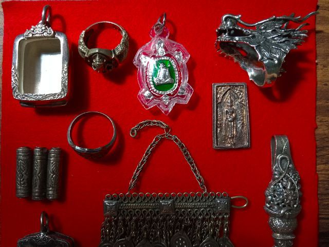 เนื้อเงินแท้เก่าโบราณสภาพเยี่ยม รูปที่ 12