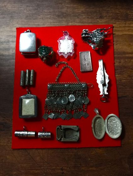 เนื้อเงินแท้เก่าโบราณสภาพเยี่ยม รูปที่ 14