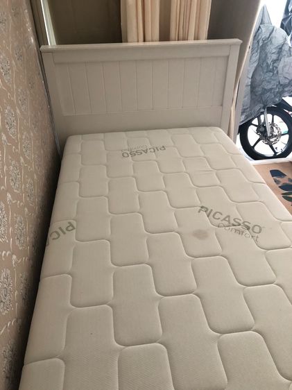 เตียงซื้อมาจาก SB พร้อมที่นอน Picasso comfort รวมที่ซื้อมาประมาณสองหมื่นกว่าบาท ขนาด 3.5 ฟุต มือ 2  รูปที่ 2