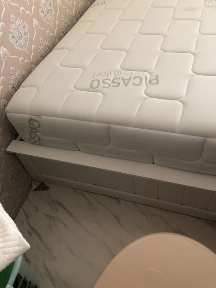 เตียงซื้อมาจาก SB พร้อมที่นอน Picasso comfort รวมที่ซื้อมาประมาณสองหมื่นกว่าบาท ขนาด 3.5 ฟุต มือ 2  รูปที่ 7