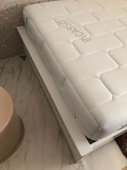 เตียงซื้อมาจาก SB พร้อมที่นอน Picasso comfort รวมที่ซื้อมาประมาณสองหมื่นกว่าบาท ขนาด 3.5 ฟุต มือ 2  รูปที่ 6