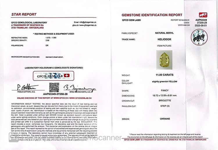 Rare Heliodor From Ukraine  รูปที่ 6