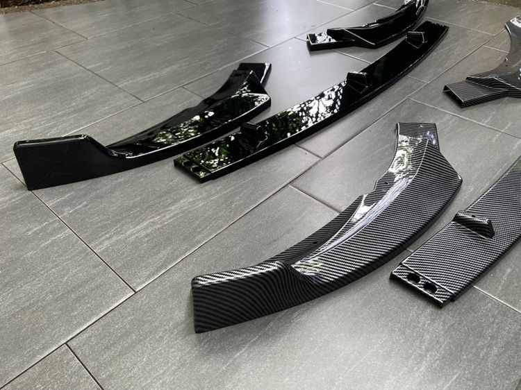 ลิ้นกันชนหน้า Benz W205 C43 AMG Coupe และ Sedan 2019 2020 2021 2022 2023 2024 สีดำ เคฟล่า Kevla รูปที่ 15