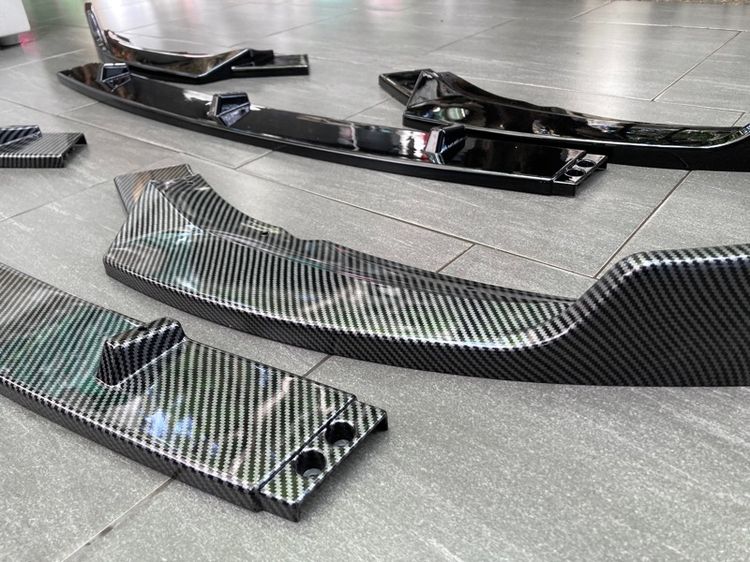 ลิ้นกันชนหน้า Benz W205 C43 AMG Coupe และ Sedan 2019 2020 2021 2022 2023 2024 สีดำ เคฟล่า Kevla รูปที่ 14