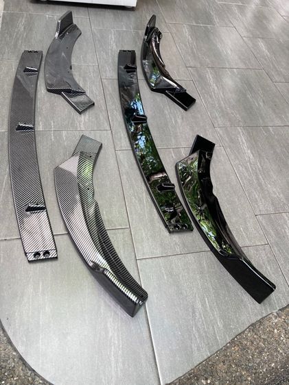 ลิ้นกันชนหน้า Benz W205 C43 AMG Coupe และ Sedan 2019 2020 2021 2022 2023 2024 สีดำ เคฟล่า Kevla รูปที่ 13