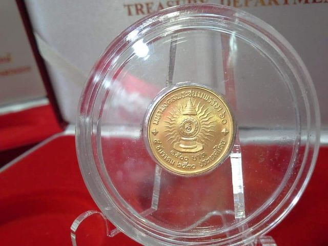 เหรียญทองคำ💥รัชกาลที่ 9 พระชนมพรรษา ครบ5 รอบ 60 พรรษา💥สวย สภาพใหม่💥           08144192 รูปที่ 3