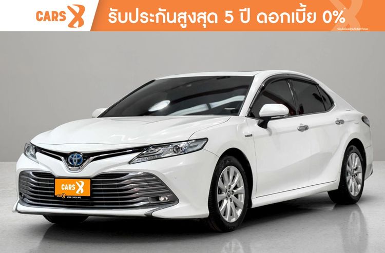 Toyota Camry 2019 2.5 Hybrid Premium Sedan ไฮบริด ไม่ติดแก๊ส เกียร์อัตโนมัติ ขาว