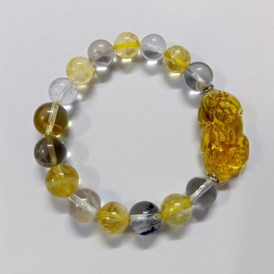 สร้อยข้อมือหินแท้ ซิทริน ควอทใส รูปที่ 2