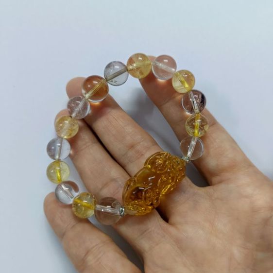 สร้อยข้อมือหินแท้ ซิทริน ควอทใส รูปที่ 7