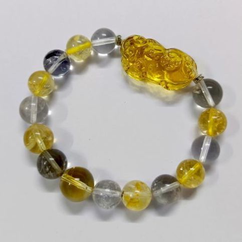 สร้อยข้อมือหินแท้ ซิทริน ควอทใส รูปที่ 6