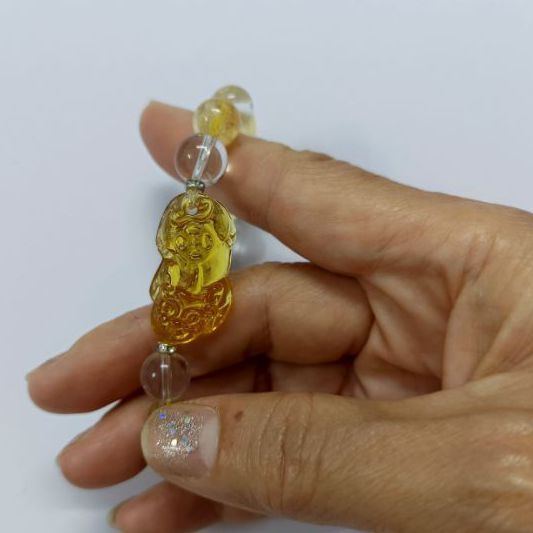 สร้อยข้อมือหินแท้ ซิทริน ควอทใส รูปที่ 4