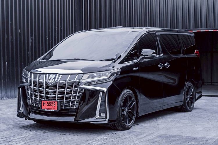 Toyota Alphard 2018 2.5 Hybrid Utility-car ไฮบริด ไม่ติดแก๊ส เกียร์อัตโนมัติ ดำ รูปที่ 2