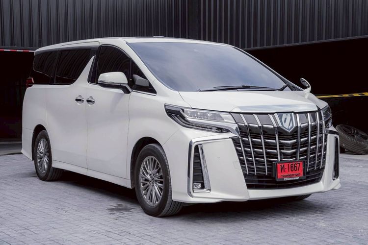 รถ Toyota Alphard 2.5 Hybrid SR C-Package E-Four 4WD สี ขาว