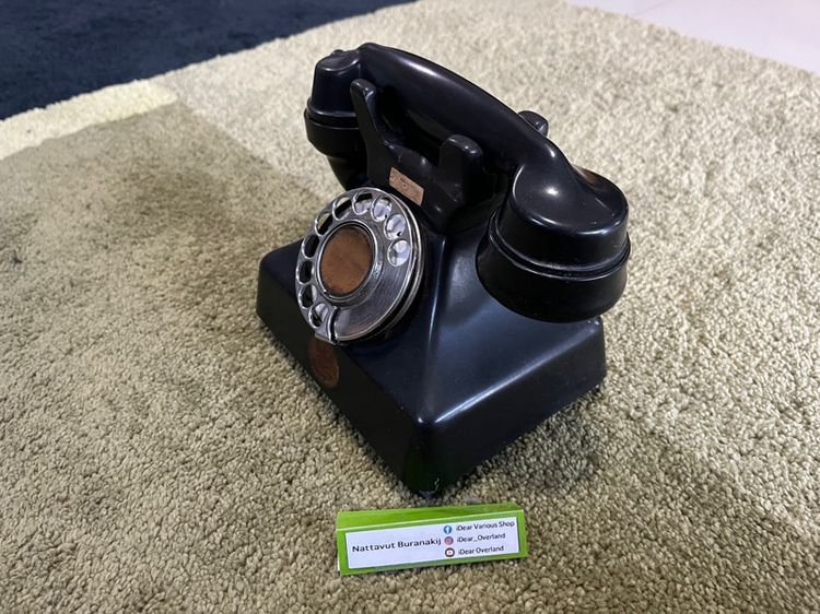 โทรศัพท์โบราณโรตารีแบบตั้งโต๊ะ GEC Bakelite Pyramid รูปที่ 4