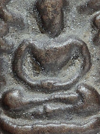 พระนาคปรกจิ๋วใบมะขาม หลวงปู่ศุข วัดปากคลองมะขามเฒ่า เนื้อสำริด จารหลัง รูปที่ 2