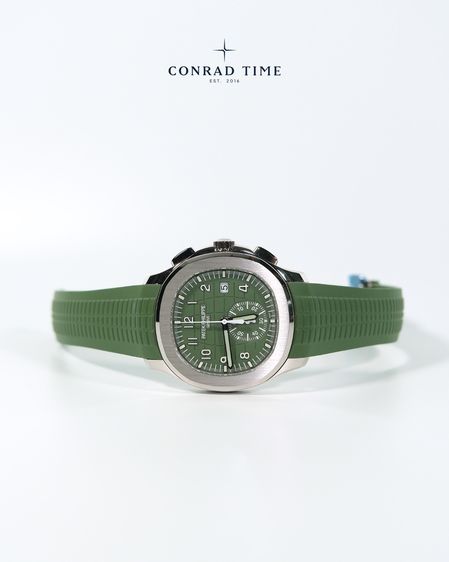 New Patek Aquanaut 5968G-010 Green Dial Green Rubber Strap 2025 42mm. Fullset  รูปที่ 4
