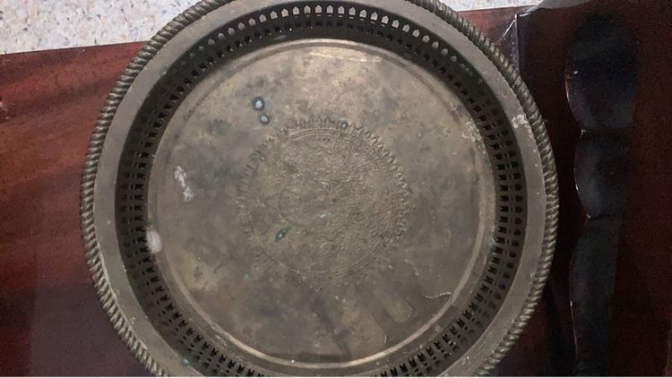 อื่นๆ ถาดทองเหลืองโบราณ ลายไทยเก่า งานหายาก อายุเกิน70 ปี