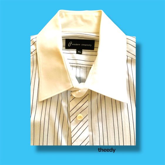 เสื้อเชิ้ตแขนยาว ยี่ห้อ CL ลายขาวดำ สภาพใหม่ รูปที่ 2