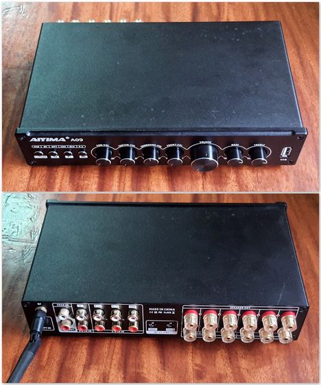 AiYiMA A09 เครื่องขยายเสียงซับวูฟเฟอร์ อัพเกรด TPA3116 HiFi บลูทูธ 5.0 5.1 50Wx6 รูปที่ 3
